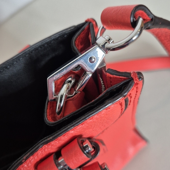 Rebecca Minkoff Leather Mini Blair Tote Crossbody Handbag in Poppy  *No Fringe - Picture 11 of 16